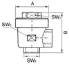 Riegler Schnellentlüftungsventil, G 1/4, SW1 19, SW2 19, Produktbild-Vorschau 3