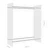 vidaXL Porta legna trasparente 80x35x100 cm in vetro Anteprima dell’immagine prodotto 6