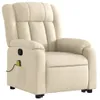 The Living Store Massagesessel mit Aufstehhilfe Creme Stoff Produktbild-Vorschau 4