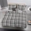 Fleuresse Lech Edelflanell Bettwäsche 200x200 Karo grau Produktbild-Vorschau 3