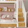 Lit superposé Sweiko, Riche espace de rangement, Cadre en Voir les images du produit 18