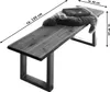 Sitzbank Baumkante 120 cm natur massiv Akazie silber Produktbild-Vorschau 5