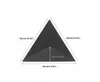A diagram of a triangular acoustic foam panel with dimensions indicated. Podgląd zdjęcia produktu