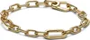 A close-up studio shot of a gold chain bracelet against a white background. Produktbild-Vorschau