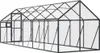A long, rectangular greenhouse structure with a metal frame and mesh walls and roof, set against a white background. Náhľad obrázku produktu