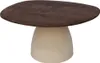 Couchtisch aus Mangoholz elfenbein - 86x76x37 cm - Marron Produktbild-Vorschau 4