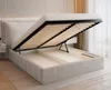 VALLH Polsterbett Bett 180x220 mit bettkasten Beige Samt - Produktbild-Vorschau 3