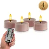 Meisterhome® XXL LED tea lights set di 4 - Candele senza Anteprima dell’immagine prodotto 1