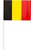 Belgien 10 Papier Flaggen Fähnchen mit Holzstab 50cm Produktbild-Vorschau 2