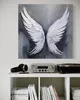 Leinwandbild Flügel Retro Vintage 50x50 Feeby Grau bild für Produktbild-Vorschau 2