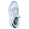 A top-down view of a white and gray sneaker with a velcro strap. Produktbild-Vorschau