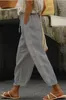 ASKSA Dámské plátěné kalhoty 7/8 Letní lehké plátěné Náhled obrázku produktu 2