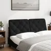 The Living Store Kopfteil-Kissen Schwarz 120 cm Samt Produktbild-Vorschau 4