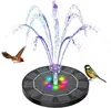 A solar-powered fountain with LED lights and two birds. Produktbild-Vorschau