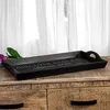 Rechteckiges Tablett, Textmotiv, schwarz, Serviertablett  Produktbild-Vorschau 1