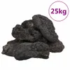 vidaXL Lavagranulat 25 kg Schwarz 10-30 cm Produktbild-Vorschau 1