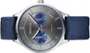 A close-up, studio shot of a Bering men's watch with a gray dial and blue accents. Produktbild-Vorschau