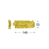 Türriegel mit Schlaufe und flachen Griff 140x52x2,0mm gelb Produktbild-Vorschau 3