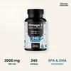 Bloom Naturals Omega 3 Kapseln 2000mg Fischöl 240 Stück Produktbild-Vorschau 2