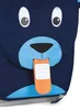Close-up of a blue trolley suitcase for kids, designed to look like a bear's face. Produktbild-Vorschau