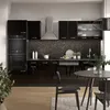 Küchenzeile Vicco R-Line Schwarz Hochglanz 300 cm mit Produktbild-Vorschau 4