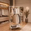 Relaxdays Kleiderständer, 2 Stangen mit Ablage, Produktbild-Vorschau 3
