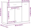 vidaXL Credenza rovere Sonoma 88x30x70 cm materiale a base Anteprima dell’immagine prodotto 8