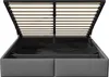 An open bed frame with storage underneath, showing the slatted base. Produktbild-Vorschau