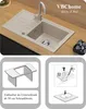 VBChome Spülbecken Granit Beige mit Armatur 70 x 44 cm Produktbild-Vorschau 10