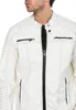 Urban Bikerjacke Steppjacke Kunstleder Weiß L Produktbild-Vorschau 6