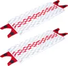 Two white mop pads with red and gray patterns are shown against a white background. Produktbild-Vorschau