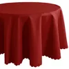 Tovaglia Ø 150 cm in rosso scuro per tavolo da pranzo e Anteprima dell’immagine prodotto 1