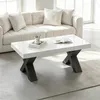 Merax salontafel met X-vormige poten, moderne salontafel Productafbeelding-voorbeeld 14