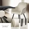 Chaise MARILYN Effet Velours Style Scandinave - crème/noir, Voir les images du produit 4