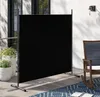 Paravent Outdoor Wetterfest 150 x 190 cm Schwarz | Produktbild-Vorschau 8
