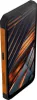 A rugged smartphone with an orange and black casing, displayed against a white background. Voir les images du produit