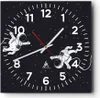 Wanduhr - Quadrat - Glasuhr - Cartoon Astronauten Kosmos - Produktbild-Vorschau 1