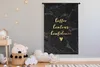 MuchoWow® Wandteppich Wandbehang Zitat - Kaffee - Gold - Produktbild-Vorschau 3