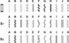 Diagrams showing different stitch patterns for a sewing machine. Anteprima dell’immagine prodotto