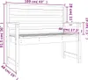 vidaXL Gartenbank 109x48x91,5 cm Massivholz Douglasie Produktbild-Vorschau 7