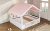Cama infantil de 140x200 cm con dosel de tela, guirnalda de Vista previa de la imagen del producto 8