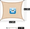 UV Sonnensegel Wasserdurchlässig 6x5 - Rechteckig - Produktbild-Vorschau 5