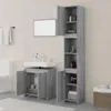 vidaXL Ensemble de meubles de salle de bain 3 pièces Gris Voir les images du produit 3