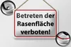 Blechschild Hinweis 18x12cm Betreten Rasenfläche verboten Produktbild-Vorschau 2