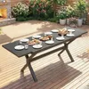 Table de jardin extensible en aluminium aspect bois, Voir les images du produit 10