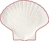 Dessertbord ByOn Shell Line, dolomiet, wit en rood Productafbeelding-voorbeeld 1