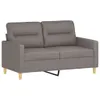 The Living Store 2-tlg. Sofagarnitur mit Kissen Taupe Stoff Produktbild-Vorschau 4