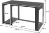 A diagram of a desk with dimensions indicated by measurement lines and text. Produktbild-Vorschau