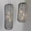 LED Solar Laternen, grau, 45 & 60cm - in Rattan Optik, Produktbild-Vorschau 2
