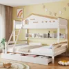 A children's bedroom with a bunk bed designed like a house. Produktbild-Vorschau